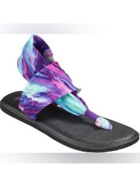 Sanuk Purple Tie Dye Yoga Sling Sandal 8